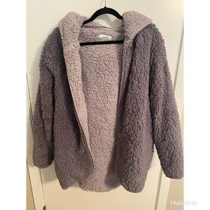 Urban Outfitters Purple Teddy Bear Coat